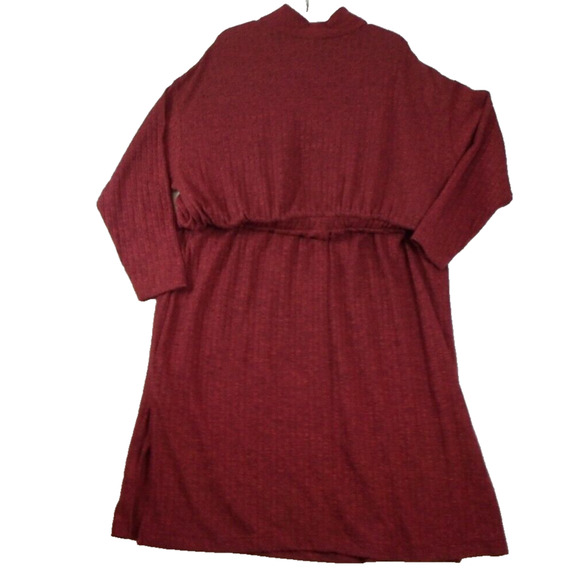 Old Navy Waist Defined Sweater Dress Red 3/4 Sleeve‎ Women’s Size 2X Cozy Casual - Picture 6 of 11